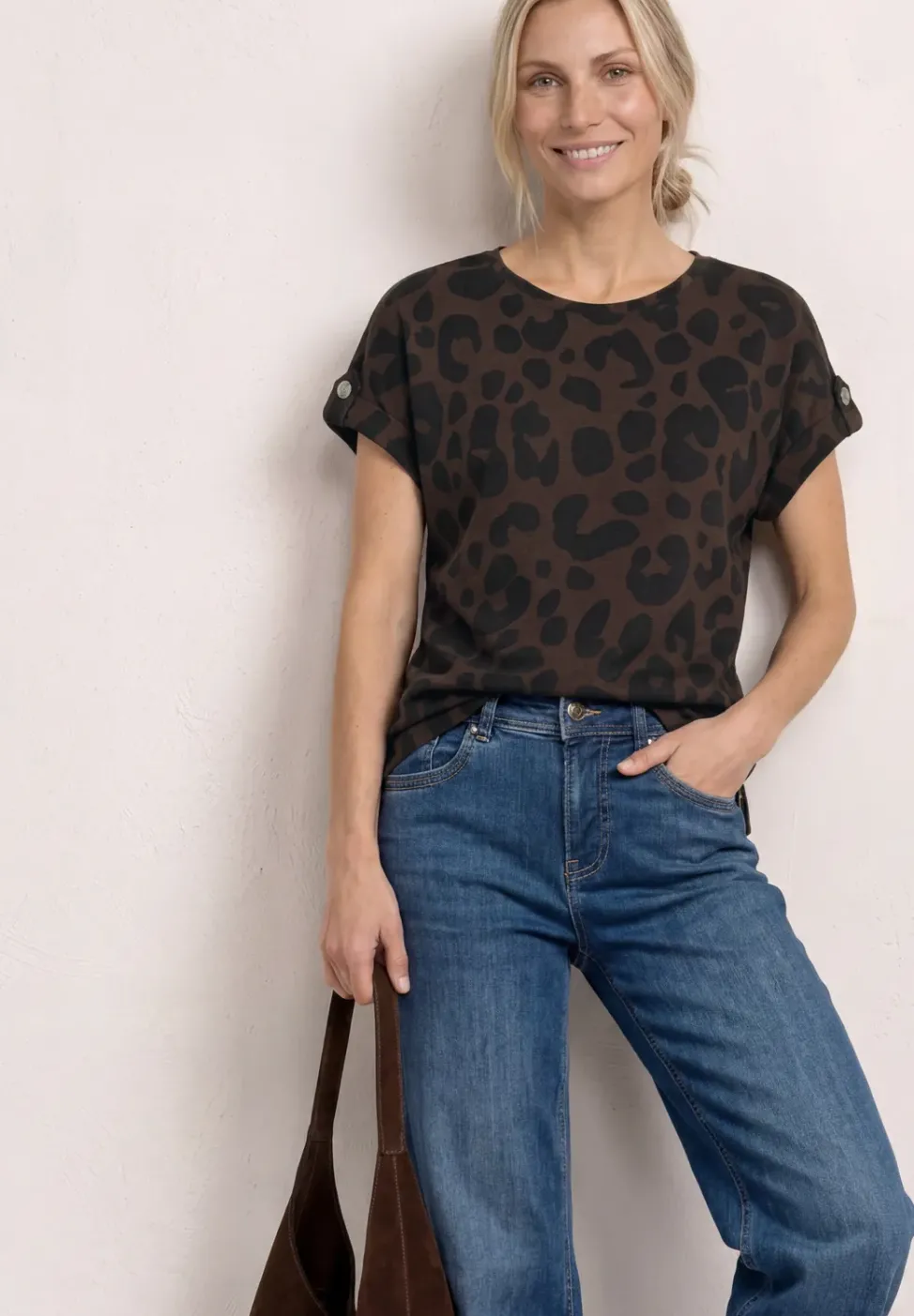 Dropped Shoulder Shirt mit Muster