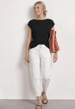 Dropped Shoulder Shirt mit Raffung