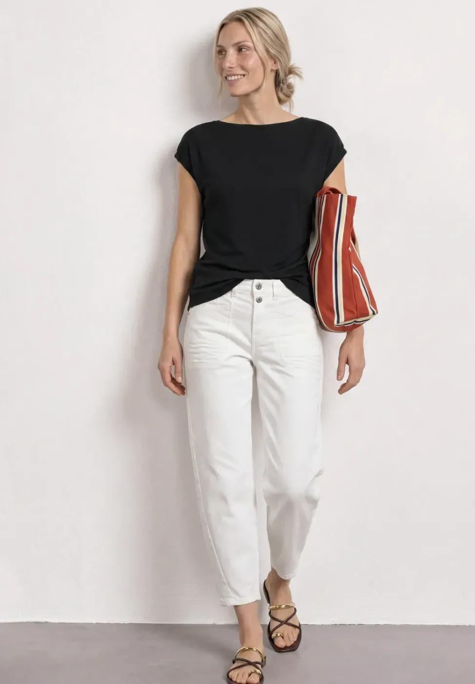 Dropped Shoulder Shirt mit Raffung
