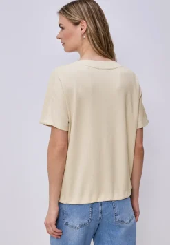 Dropped Shoulder Shirt mit Rippdetail