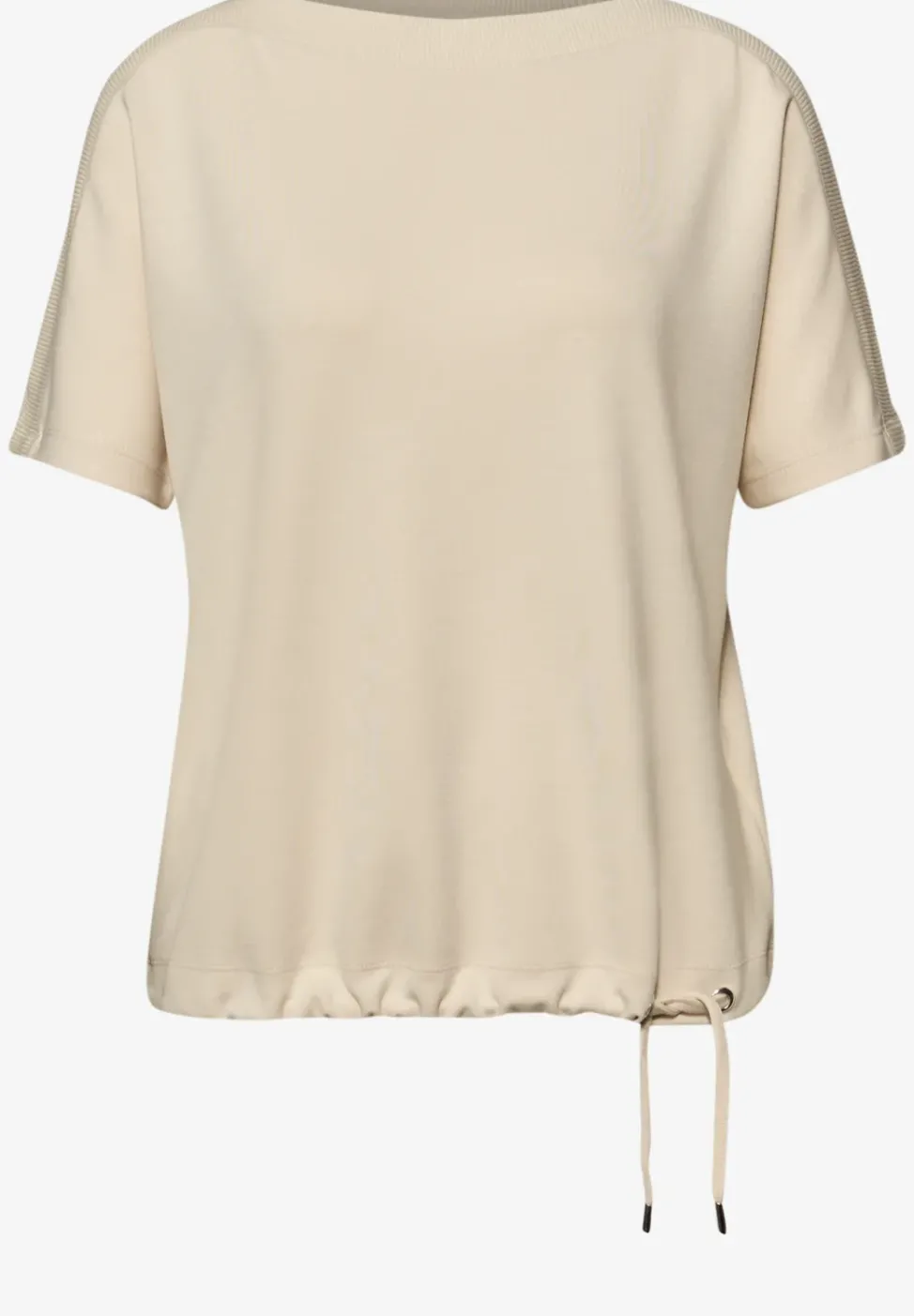 Dropped Shoulder Shirt mit Rippdetail