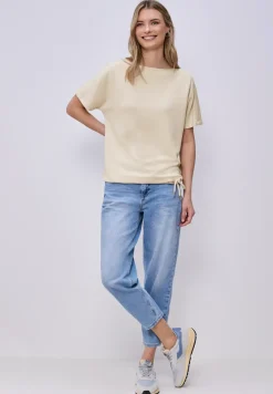 Dropped Shoulder Shirt mit Rippdetail