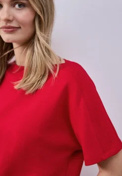 Dropped Shoulder Shirt mit Rippdetail