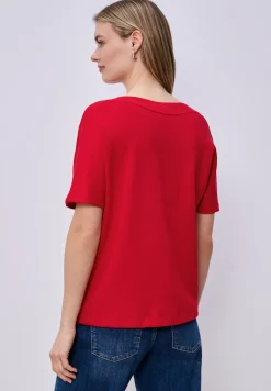 Dropped Shoulder Shirt mit Rippdetail