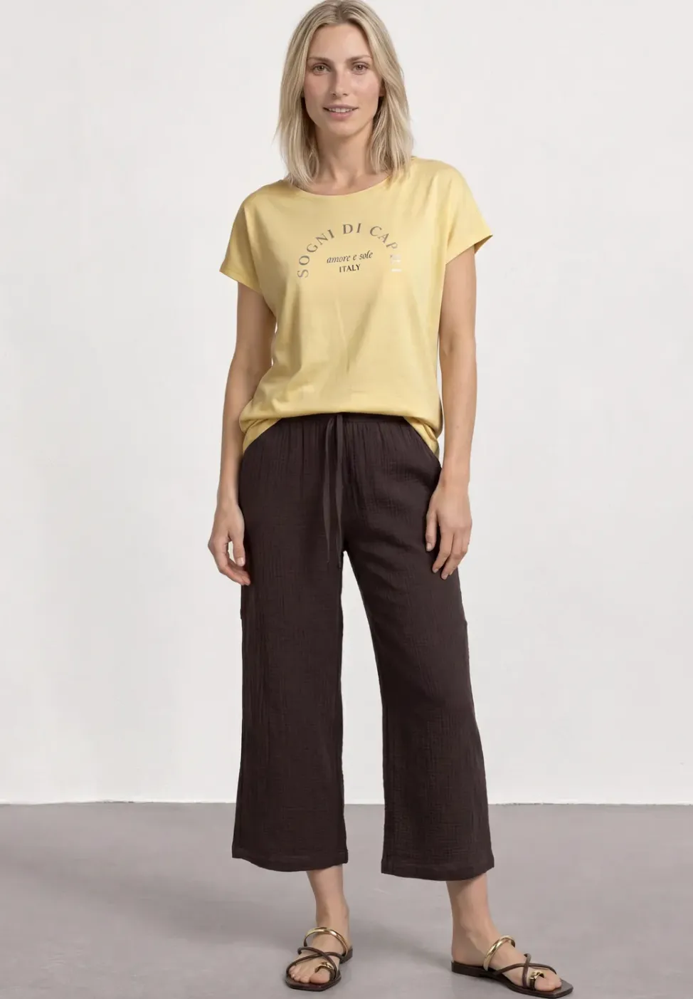 Dropped Shoulder Shirt mit Rundhals