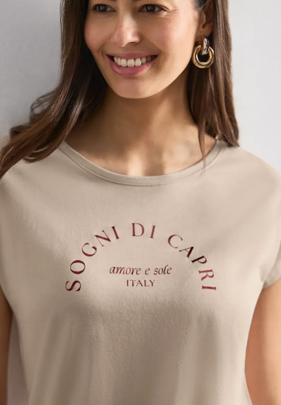 Dropped Shoulder Shirt mit Rundhals