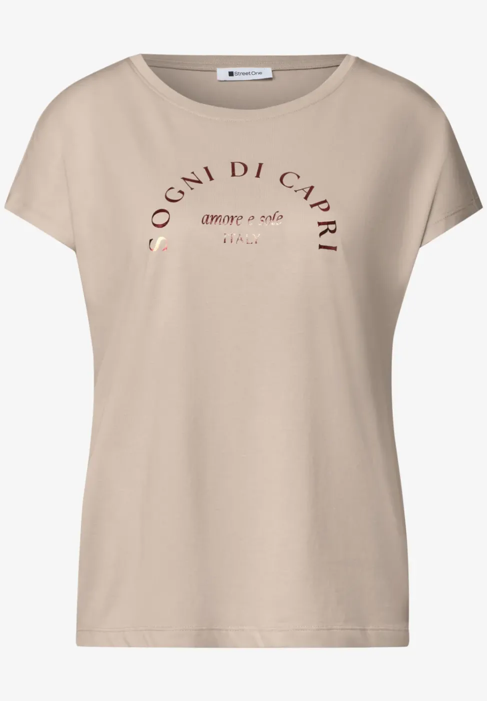 Dropped Shoulder Shirt mit Rundhals