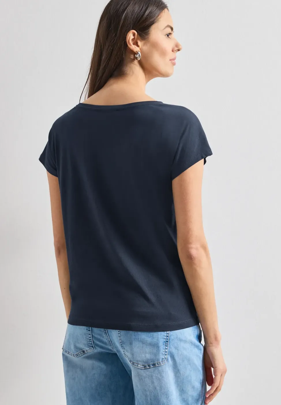 Dropped Shoulder Shirt mit Rundhals
