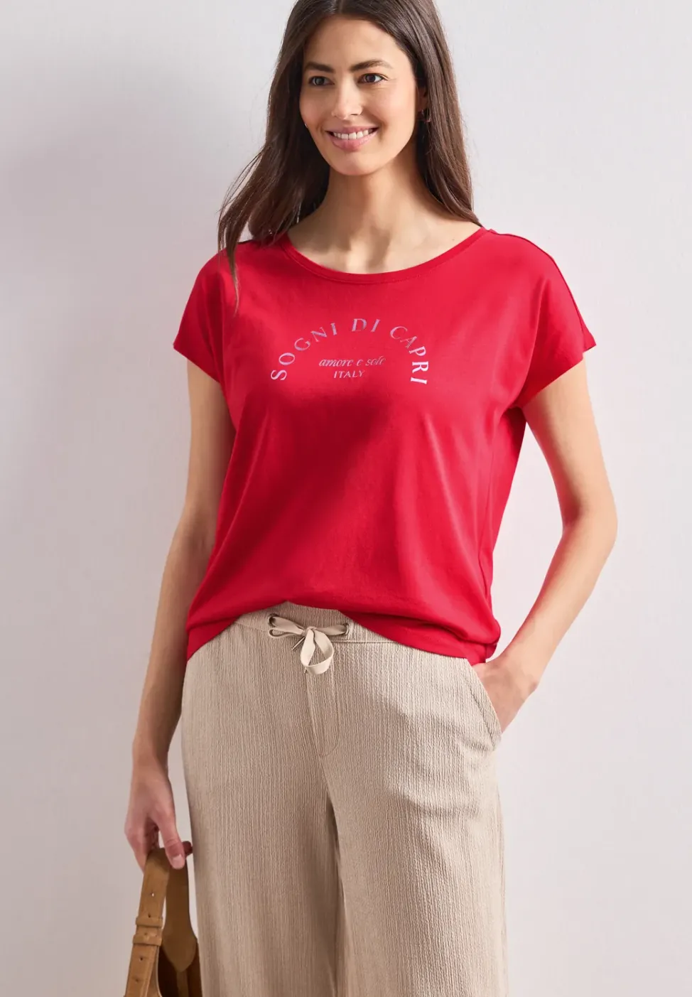 Dropped Shoulder Shirt mit Rundhals