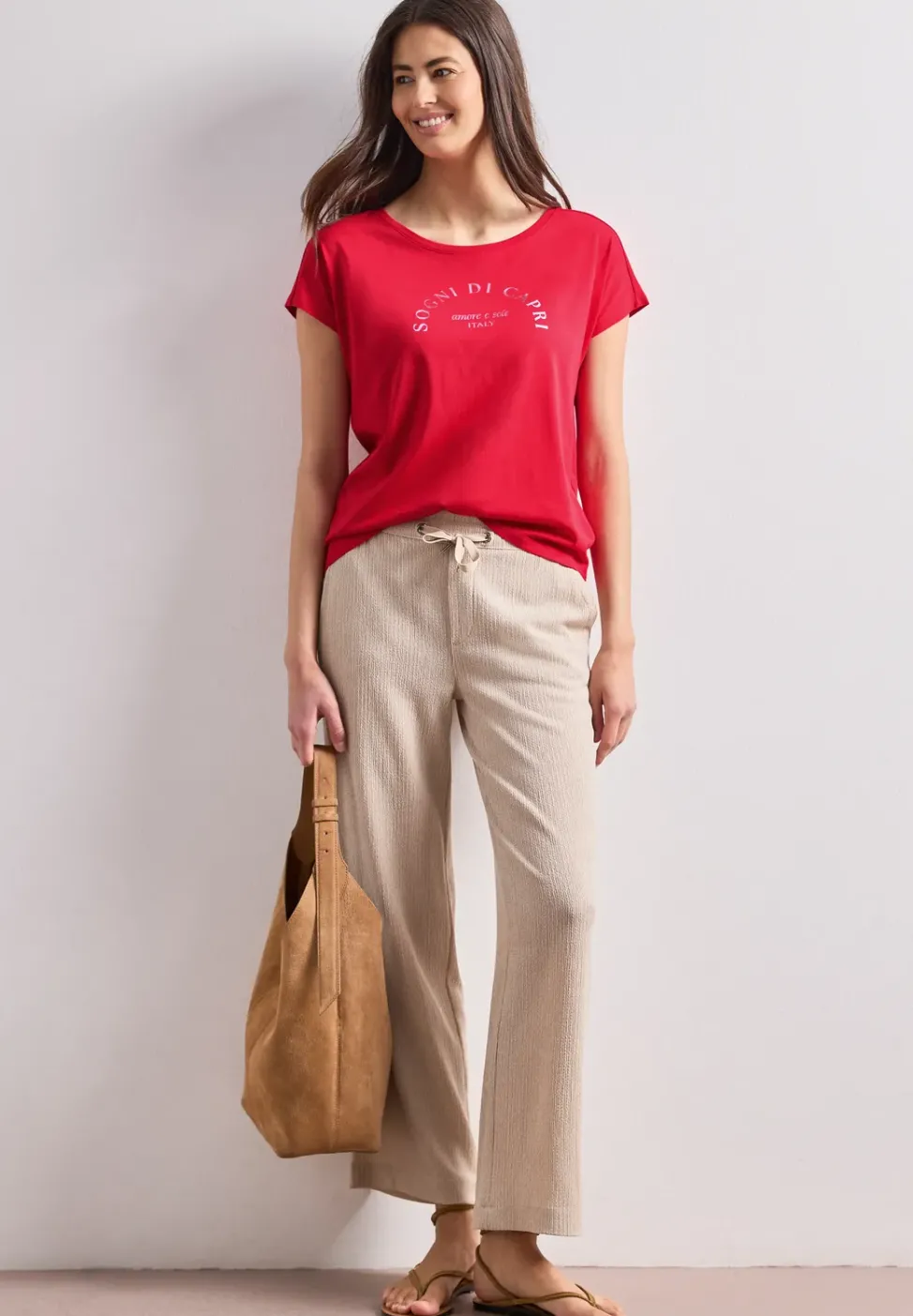 Dropped Shoulder Shirt mit Rundhals