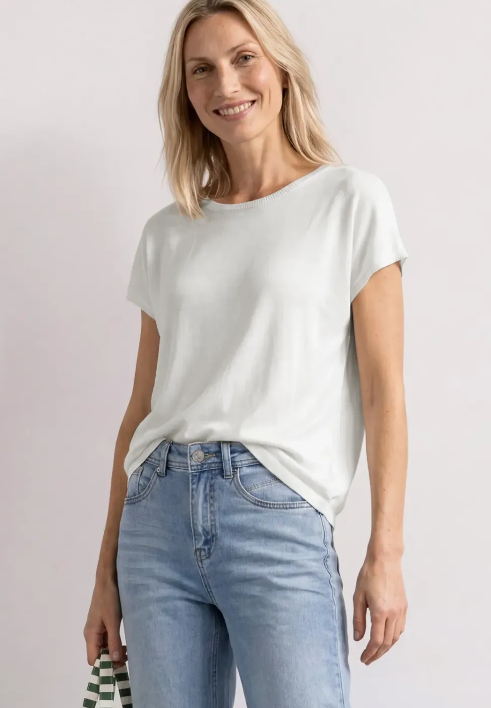 Dropped Shoulder Shirt mit Rundhals