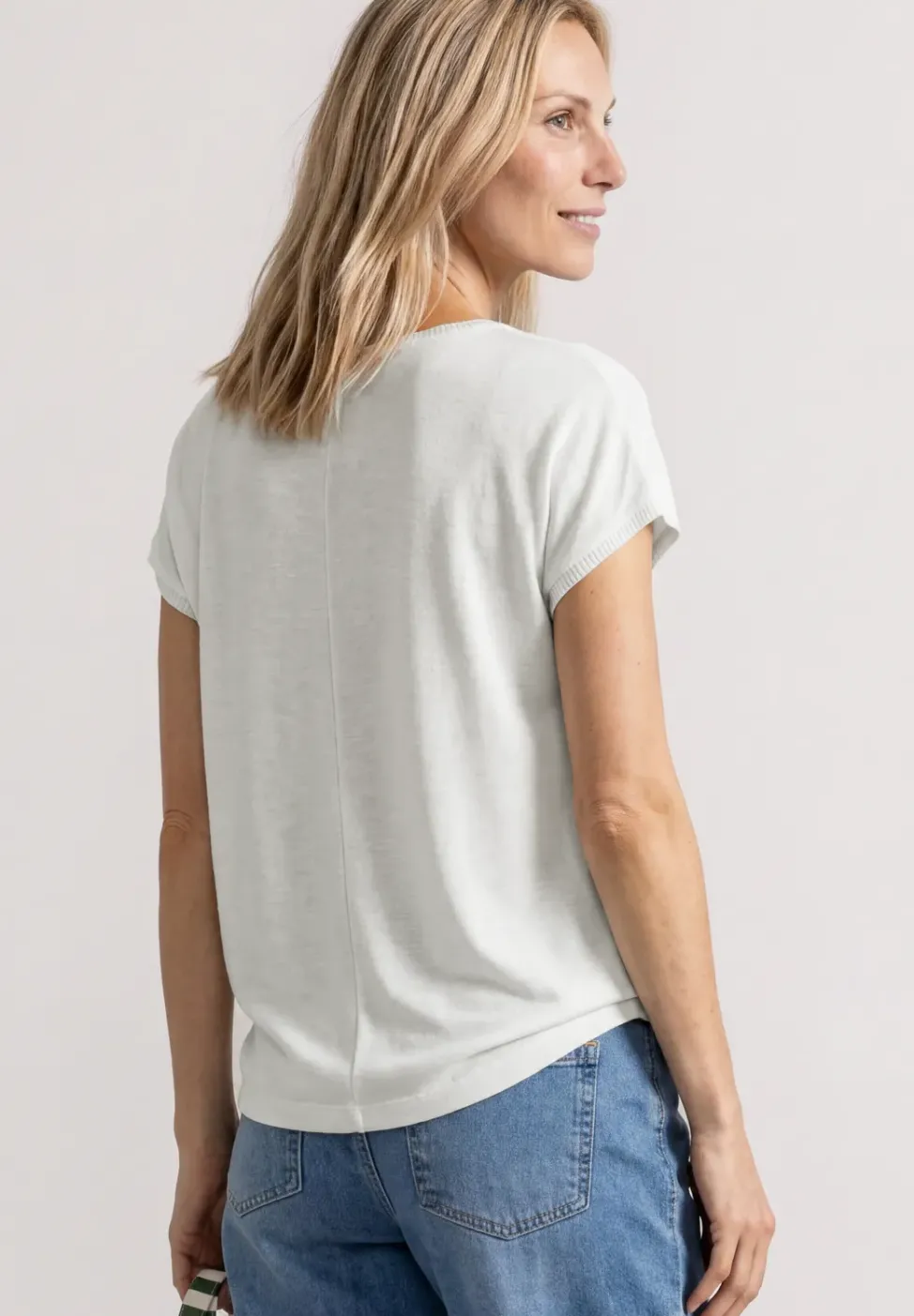 Dropped Shoulder Shirt mit Rundhals