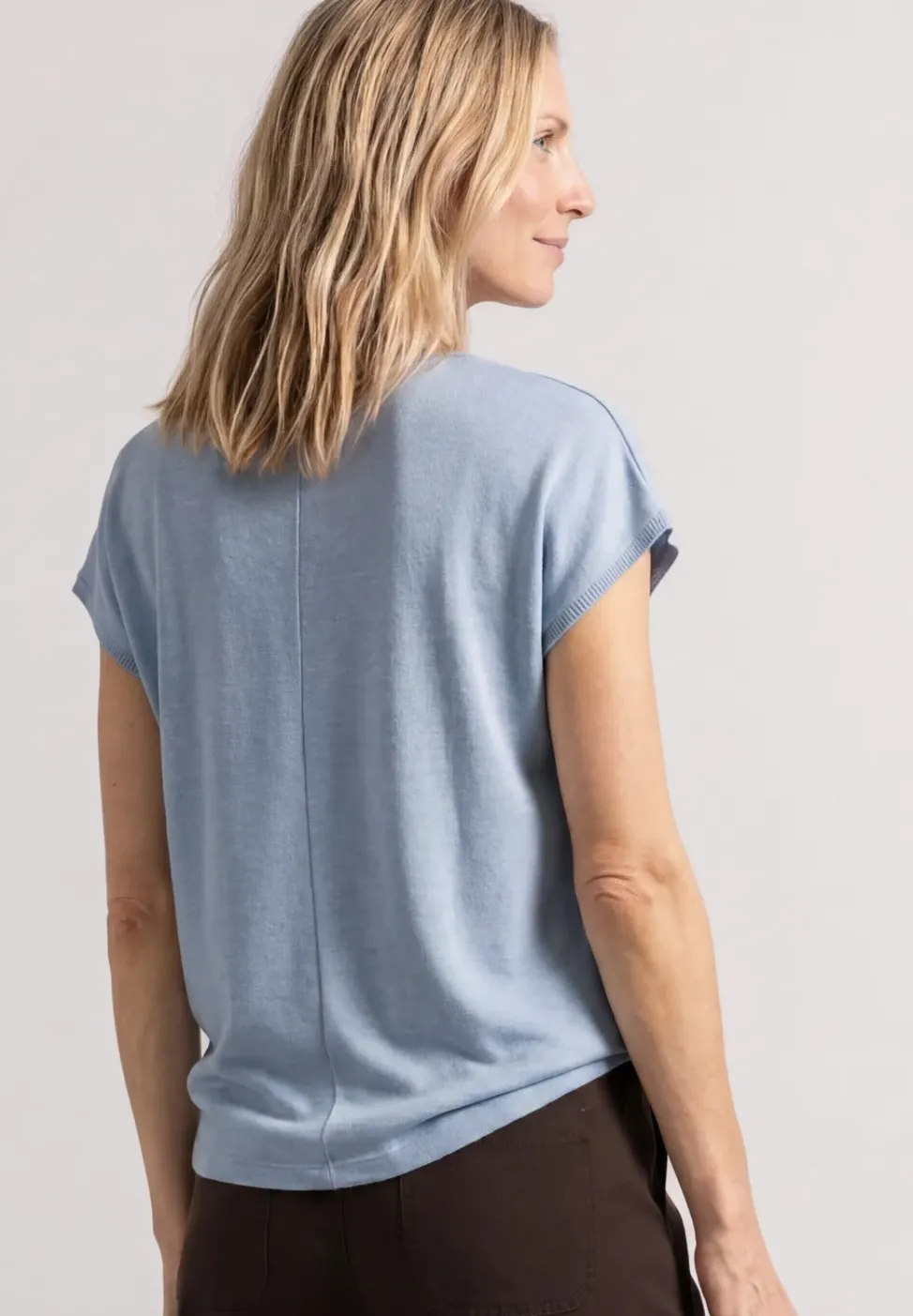 Dropped Shoulder Shirt mit Rundhals