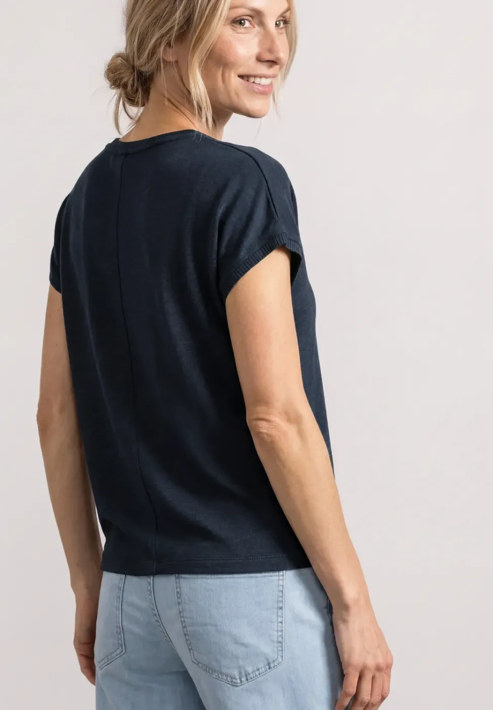 Dropped Shoulder Shirt mit Rundhals