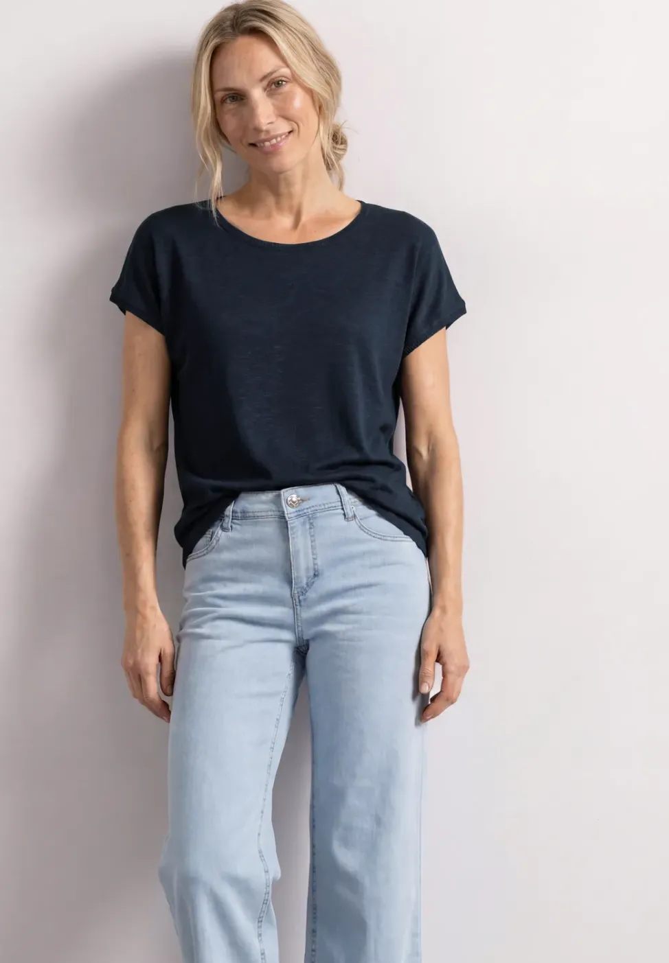 Dropped Shoulder Shirt mit Rundhals