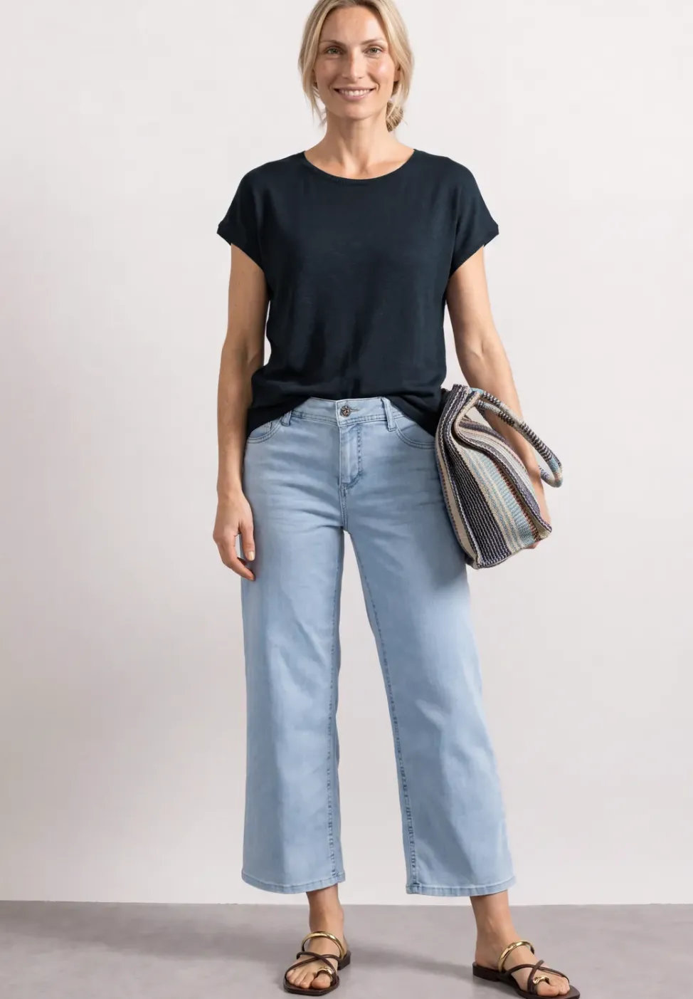 Dropped Shoulder Shirt mit Rundhals