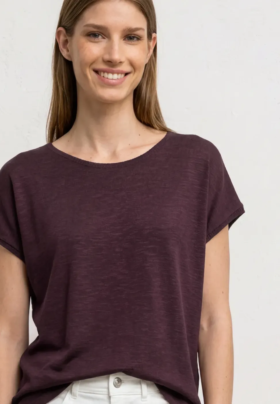 Dropped Shoulder Shirt mit Rundhals
