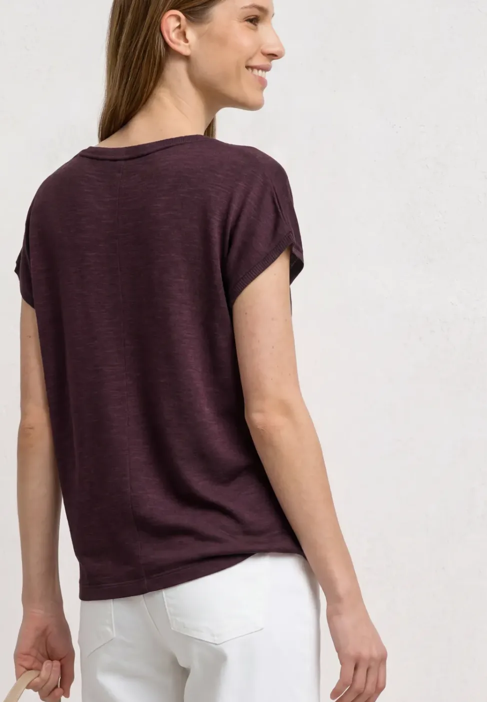 Dropped Shoulder Shirt mit Rundhals