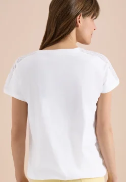 Dropped Shoulder Shirt mit Spitzendetail