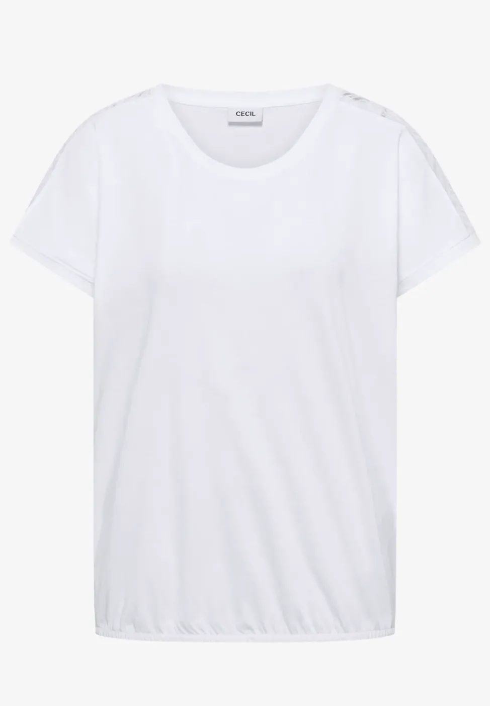Dropped Shoulder Shirt mit Spitzendetail