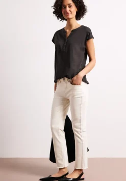 Dropped Shoulder Shirt mit Split Neck