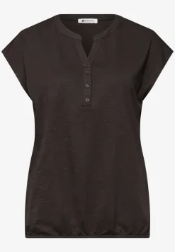 Dropped Shoulder Shirt mit Split Neck