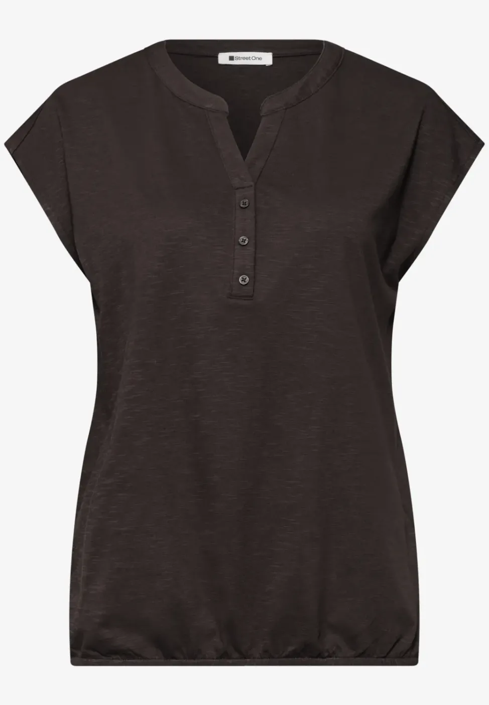 Dropped Shoulder Shirt mit Split Neck