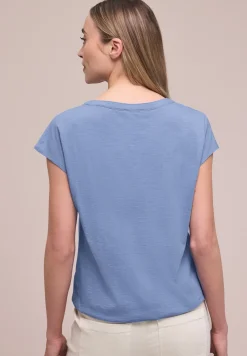 Dropped Shoulder Shirt mit Split Neck