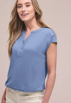 Dropped Shoulder Shirt mit Split Neck