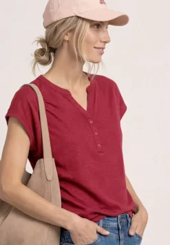 Dropped Shoulder Shirt mit Split Neck