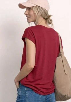 Dropped Shoulder Shirt mit Split Neck