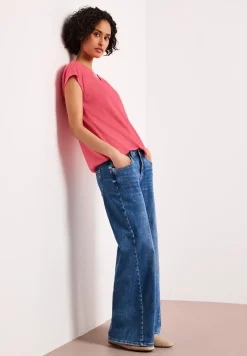 Dropped Shoulder Shirt mit Split Neck