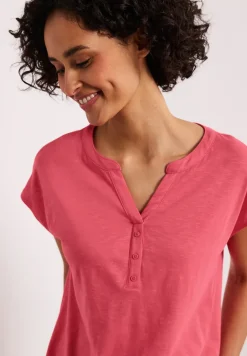 Dropped Shoulder Shirt mit Split Neck
