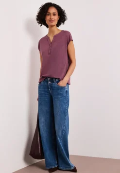 Dropped Shoulder Shirt mit Split Neck