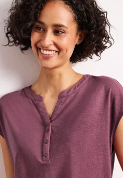 Dropped Shoulder Shirt mit Split Neck