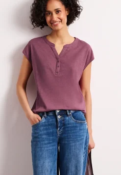 Dropped Shoulder Shirt mit Split Neck