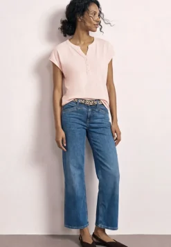Dropped Shoulder Shirt mit Split Neck