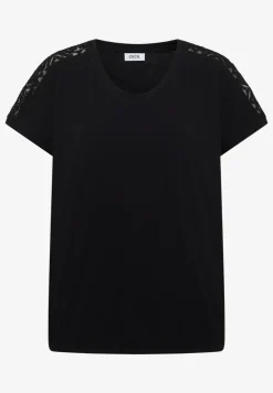 Dropped Shoulder Shirt mit Spitzendetail