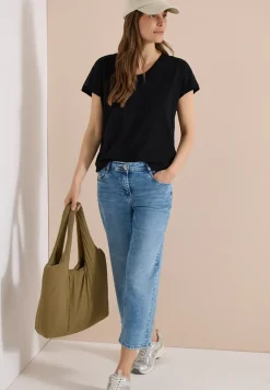 Dropped Shoulder Shirt mit Spitzendetail