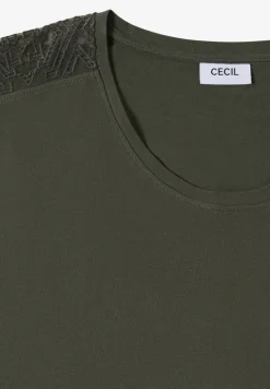 Dropped Shoulder Shirt mit Spitzendetail