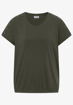 Dropped Shoulder Shirt mit Spitzendetail