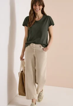 Dropped Shoulder Shirt mit Spitzendetail