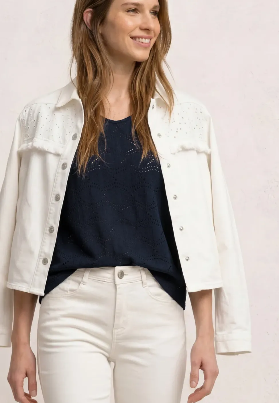 Dropped Shoulder Shirt mit Strukturmix