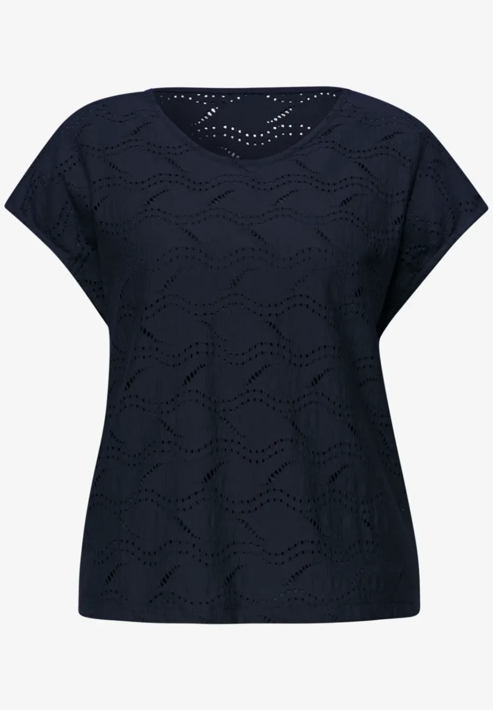 Dropped Shoulder Shirt mit Strukturmix