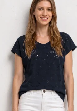 Dropped Shoulder Shirt mit Strukturmix