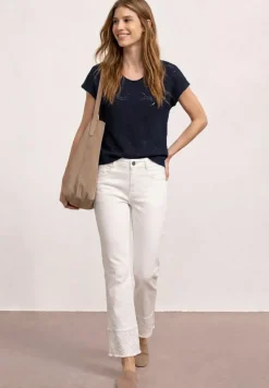 Dropped Shoulder Shirt mit Strukturmix