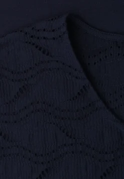 Dropped Shoulder Shirt mit Strukturmix