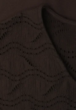 Dropped Shoulder Shirt mit Strukturmix