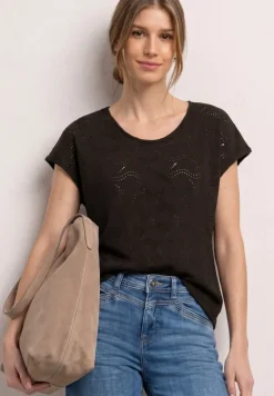 Dropped Shoulder Shirt mit Strukturmix