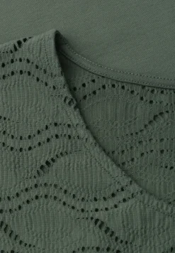 Dropped Shoulder Shirt mit Strukturmix